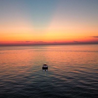 coucher soleil sortie bateau barbecue